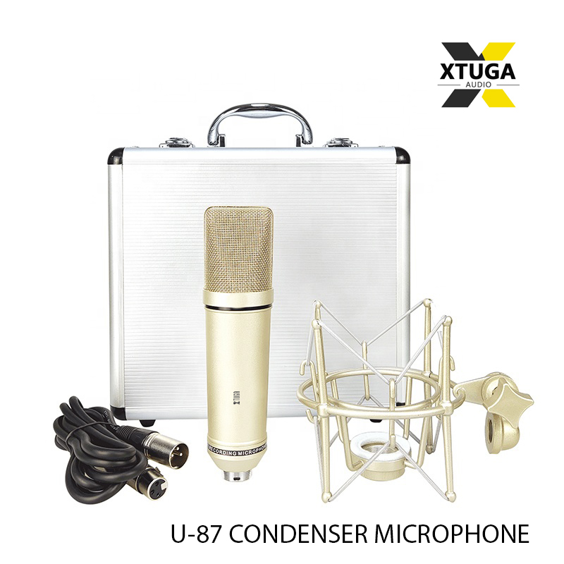 XTUGA U-87 Large Diaphragm Studio Recording Condenser Microphone Set